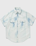 Closed Short Sleeve Western Shirt Blue - Mens - Shortsleeves