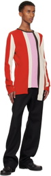 Edward Cuming Multicolor Intarsia Vertical Stripe Sweater
