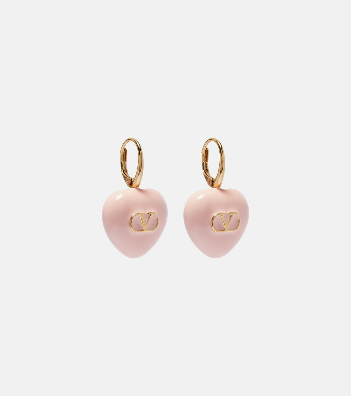 Valentino Cœur Royal VLogo enamel earrings
