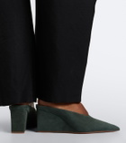Alaïa Cube suede wedge mules