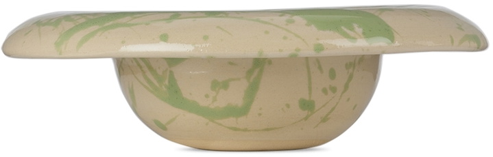 Photo: BOMBAC Off-White & Green Splatter Big Bowl