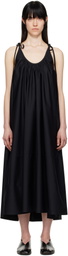 CO Black Gathered Halter Maxi Dress