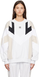 adidas Originals White & Taupe Rekive Sweatshirt