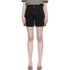 ANINE BING Black Delaney Denim Shorts