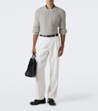 Ralph Lauren Purple Label Cable-knit cashmere sweater