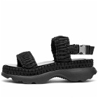Moncler Women's Belay Woven Sandals in Black