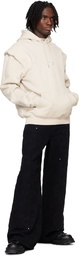 HELIOT EMIL Beige Outline Logo Hoodie