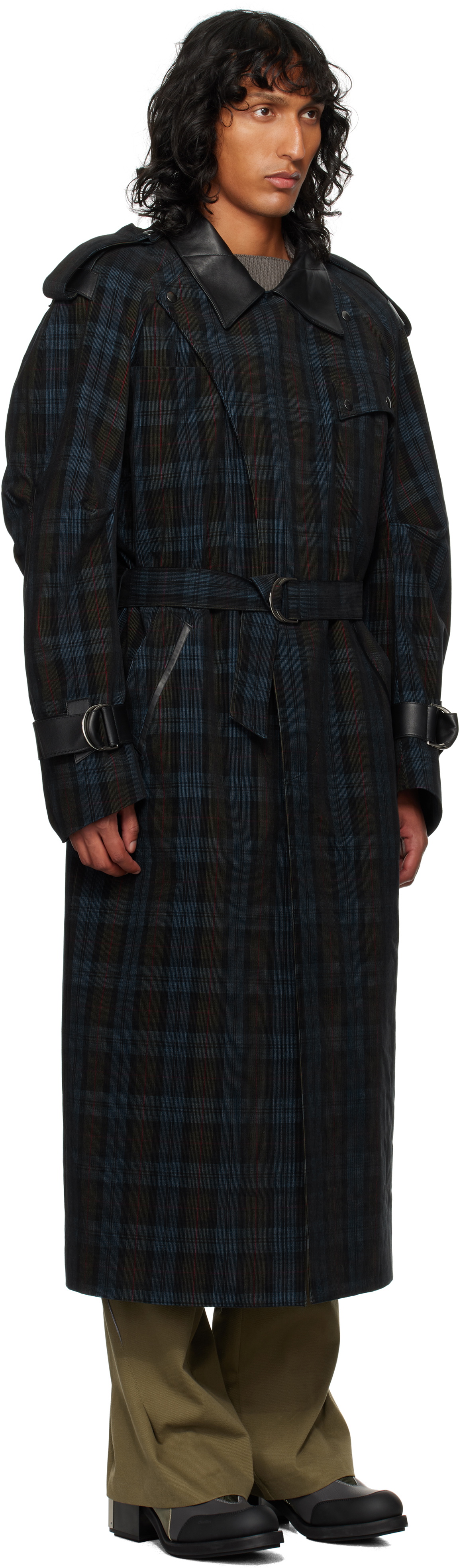 CMMAWEAR Blue Edward Trench Coat