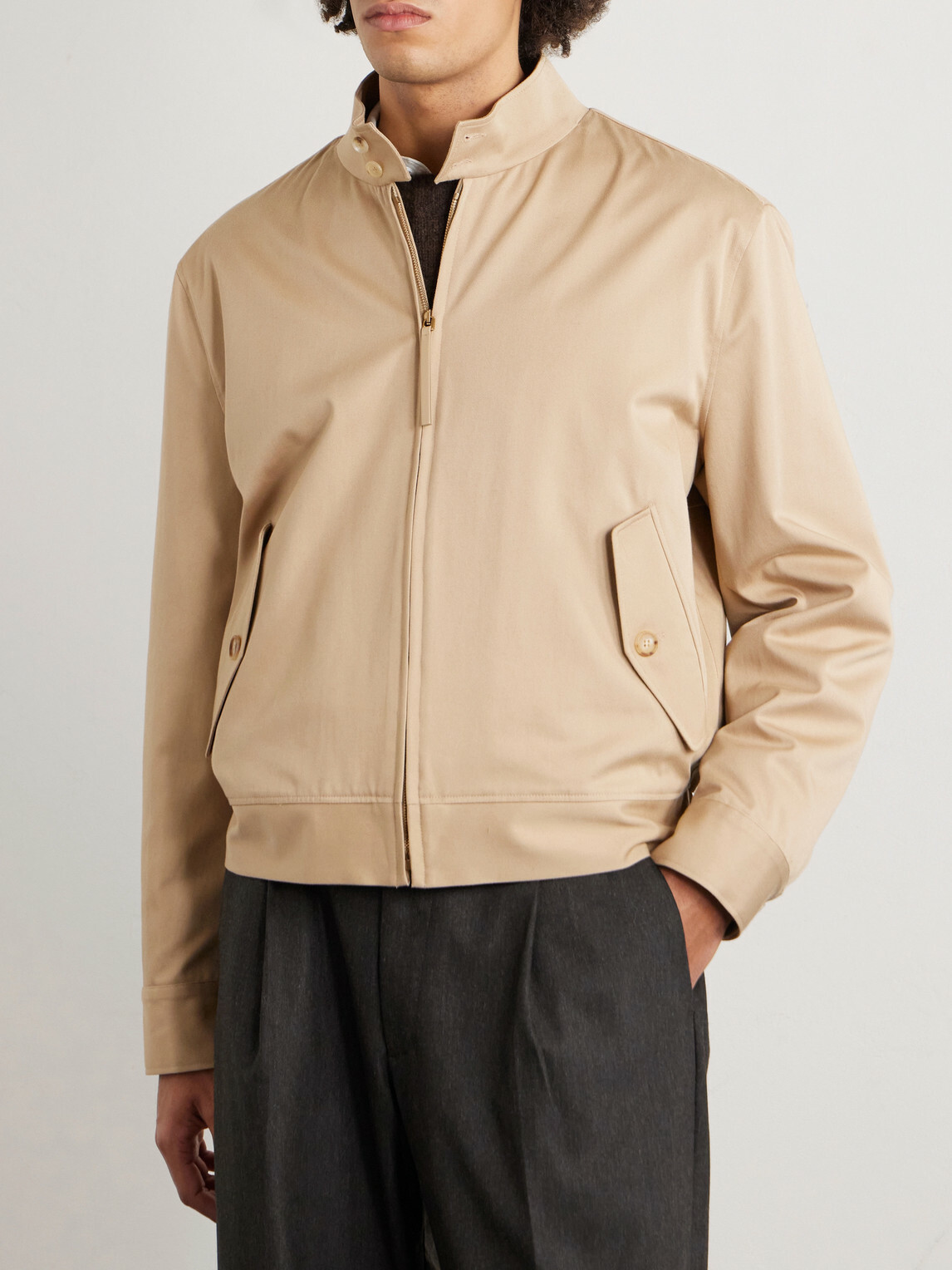 Gabriela Hearst - Cotton-Twill Harrington Jacket - Neutrals