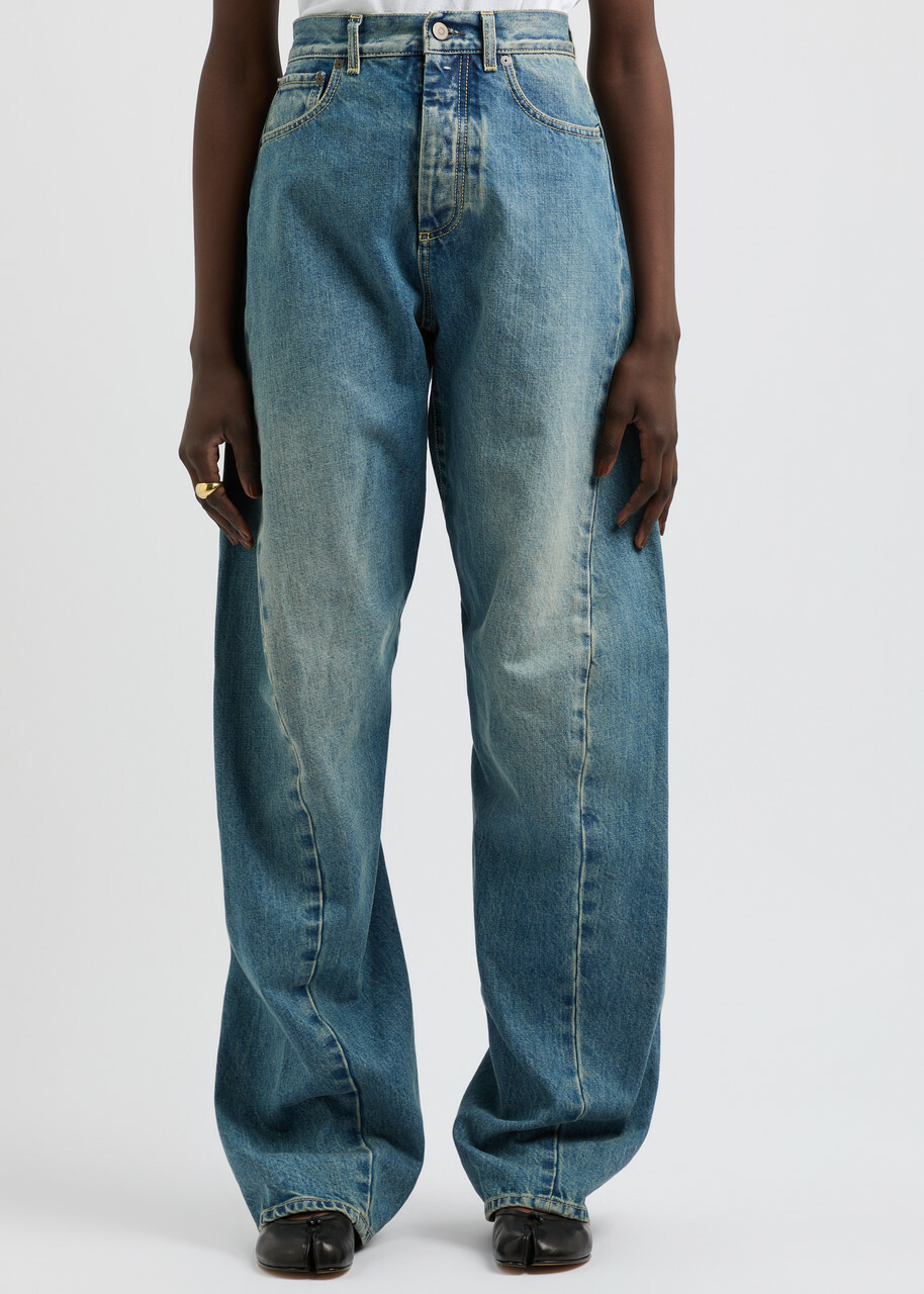 Maison Margiela Twisted Barrel-leg Jeans Denim Maison Margiela