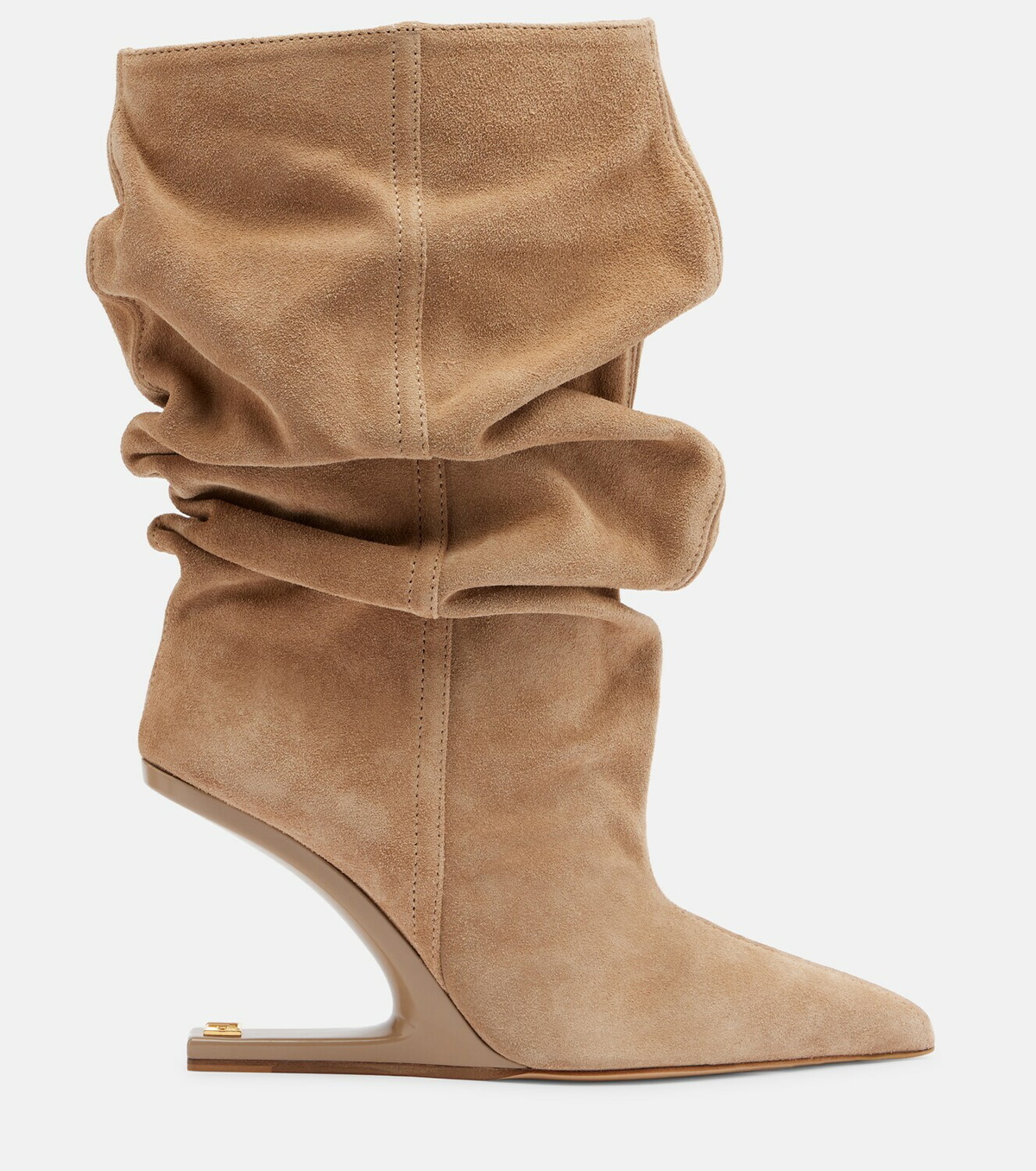 Balmain No-Wedge suede ankle boots