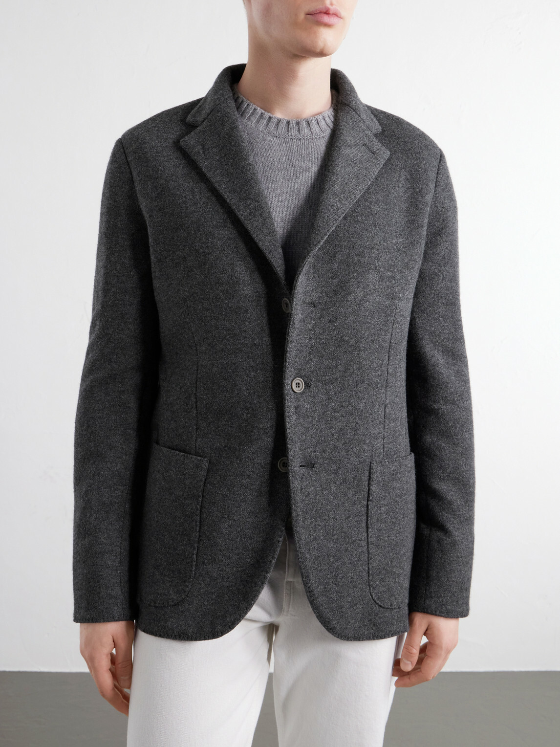 Anderson & Sheppard - Unstructured Wool and Cashmere-Blend Blazer - Gray