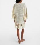 Zimmermann Indra crochet fringed cotton minidress
