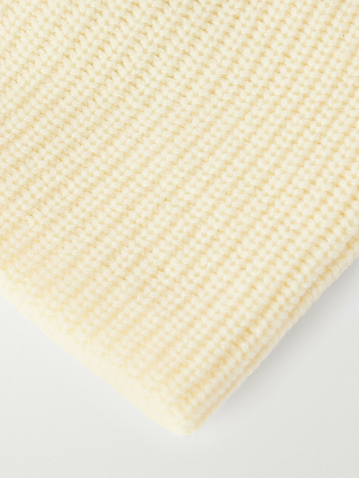 SECOND / LAYER - Ribbed Wool and Cashmere-Blend Beanie - Yellow