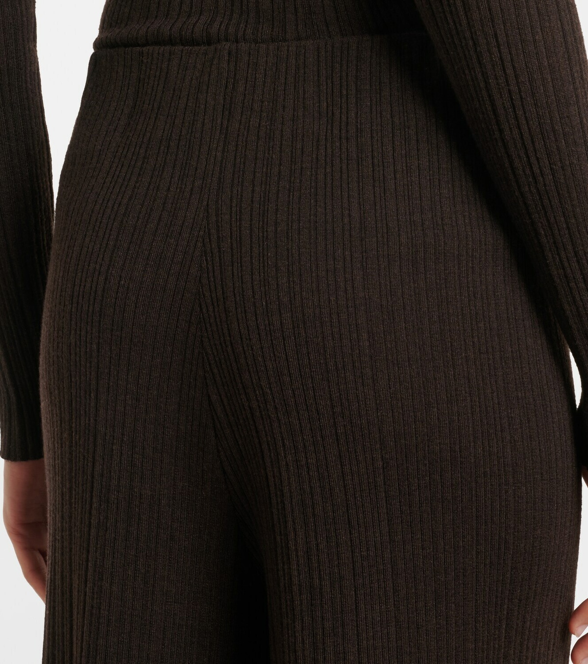 Agnona Cashmere, wool, and silk wide-leg pants