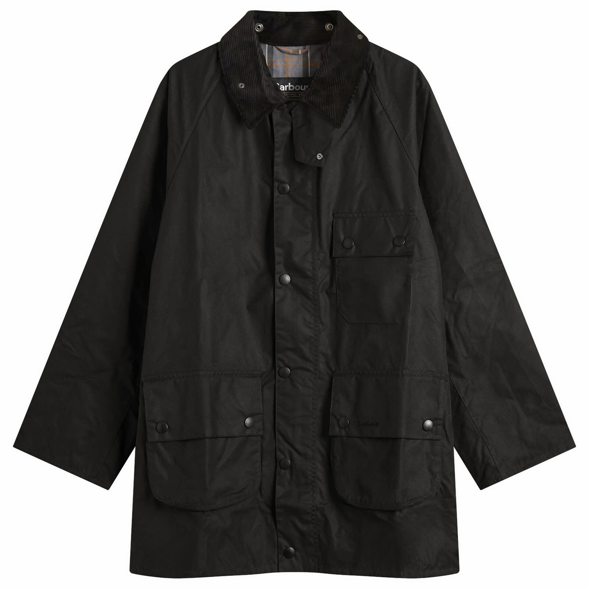 Barbour Men's OS Transport Wax Jacket in Black Barbour