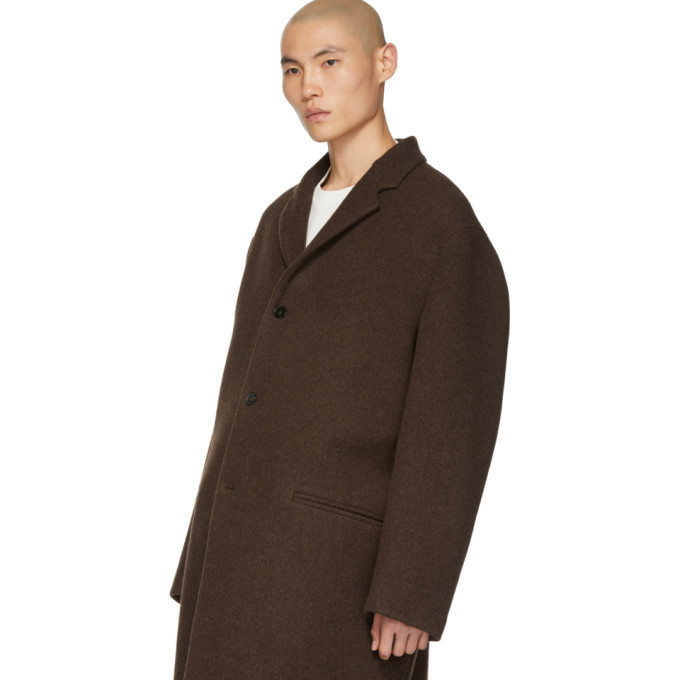 Jil Sander Brown Wool Renoir Coat Jil Sander