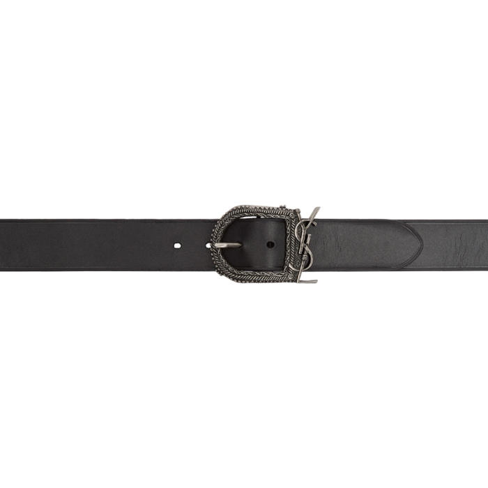 Photo: Saint Laurent Black Monogram Berber Belt