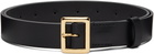 AURALEE Black Square Buckle Belt