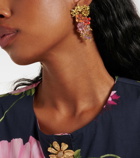 Oscar de la Renta Flower Garden enamel earrings