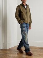 FrizmWORKS - Buddy Cropped Cotton-Blend Twill Harrington Jacket - Brown