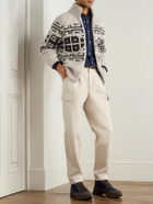 Brunello Cucinelli - Straight-Leg Virgin Wool-Flannel Cargo Trousers - Neutrals