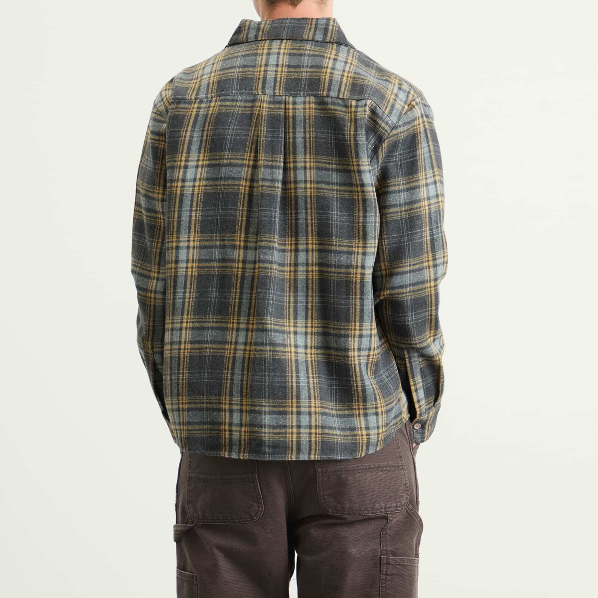Stan Ray Men's Flannel Shirt in Charcoal Plaid