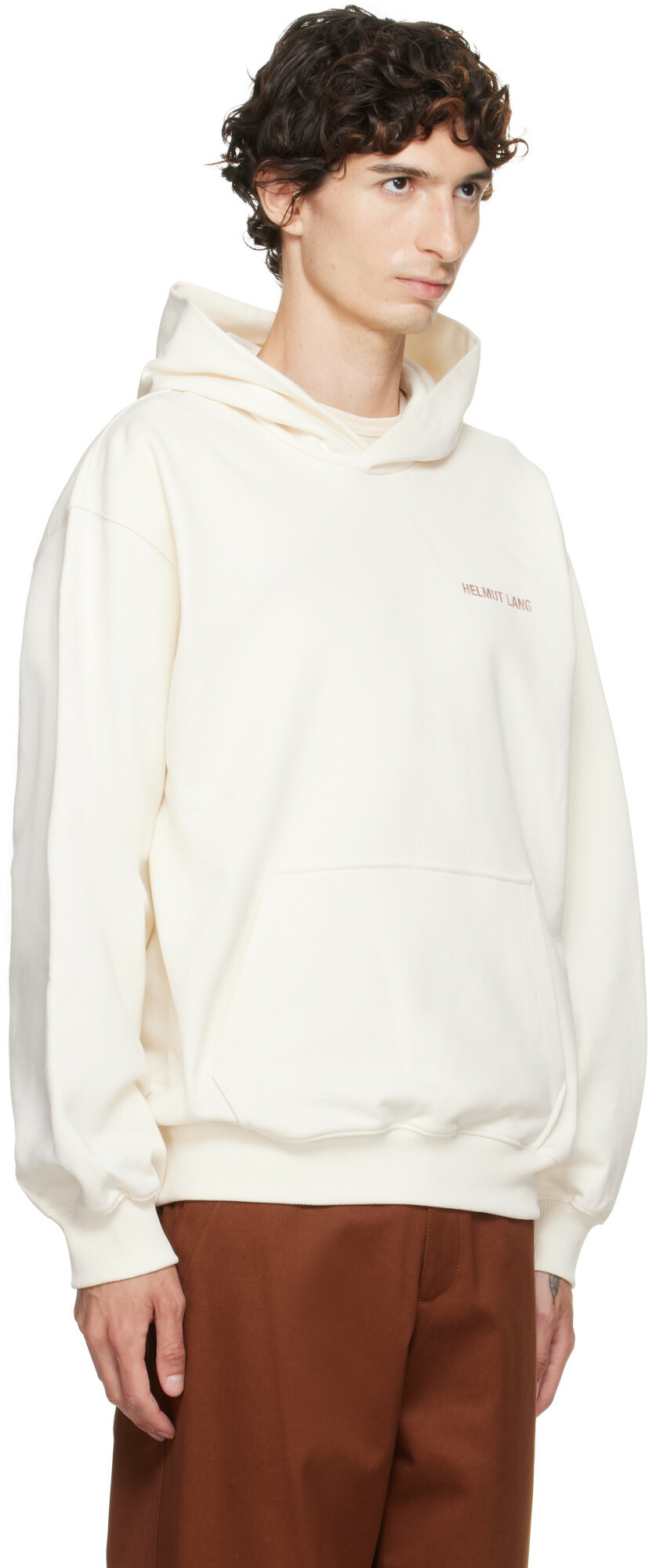 Helmut Lang Off-White Logo Hoodie