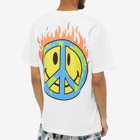 Market Men's Smiley Earth On Fire T-Shirt in White