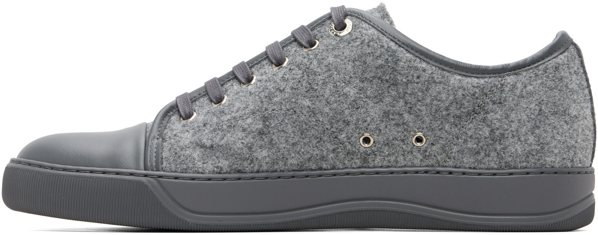 Lanvin Gray DBB1 Felt & Nappa Leather Sneakers
