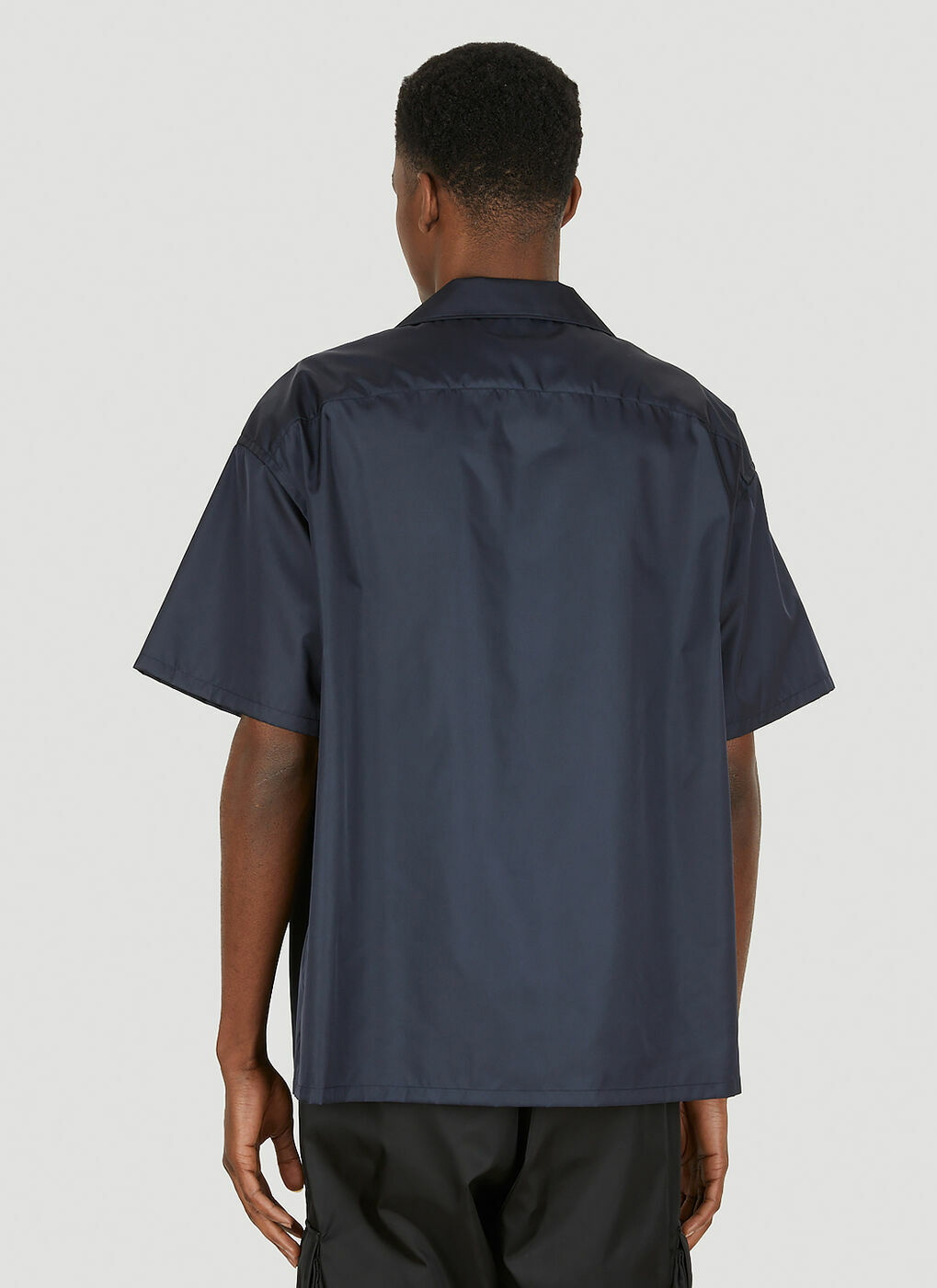 Re-Nylon gabardine shirt in blue - Prada