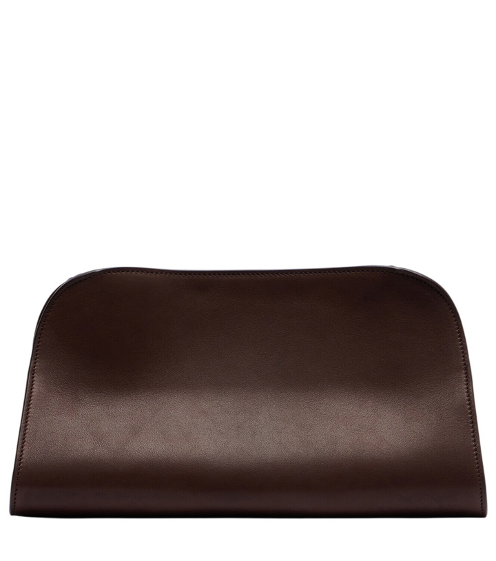 Photo: The Row Peggy Medium leather clutch
