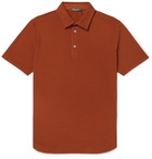 Loro Piana - Cotton-Piqué Polo Shirt - Burgundy