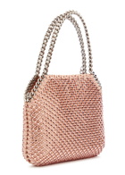 Stella Mccartney Falabella Mini Crystal-embellished Satin top Handle bag - Peach - One Size