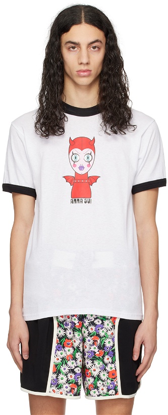 Photo: Anna Sui SSENSE Exclusive White & Black Devil Dolly Head T-Shirt