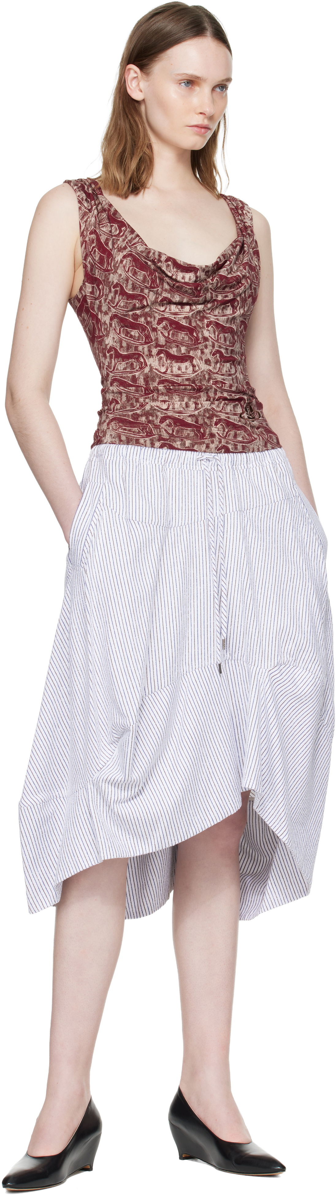 Vivienne Westwood Red & Beige Anna Top