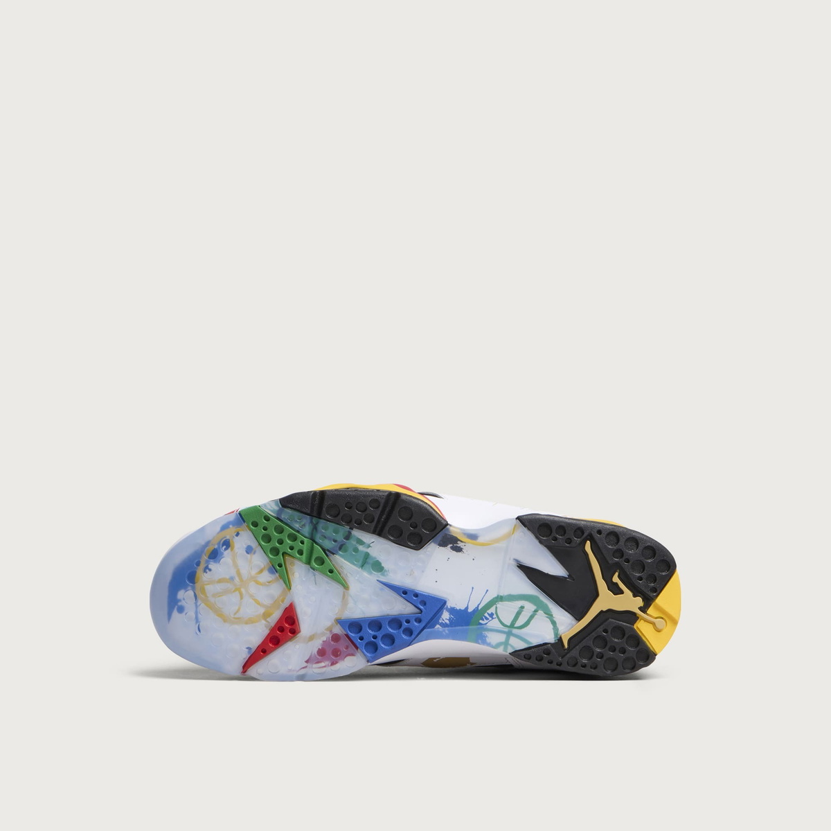 Air Jordan Men's 7 Retro Bb Sneaker in White/Multi Colour