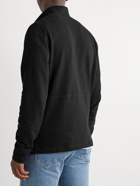 James Perse - Mélange Cotton-Blend Jersey Half-Zip Sweatshirt - Black