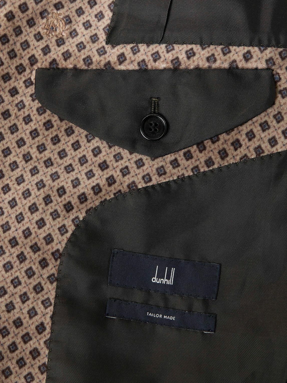 Dunhill - Slim-Fit Printed Cotton-Blend Velvet Tuxedo Jacket - Brown