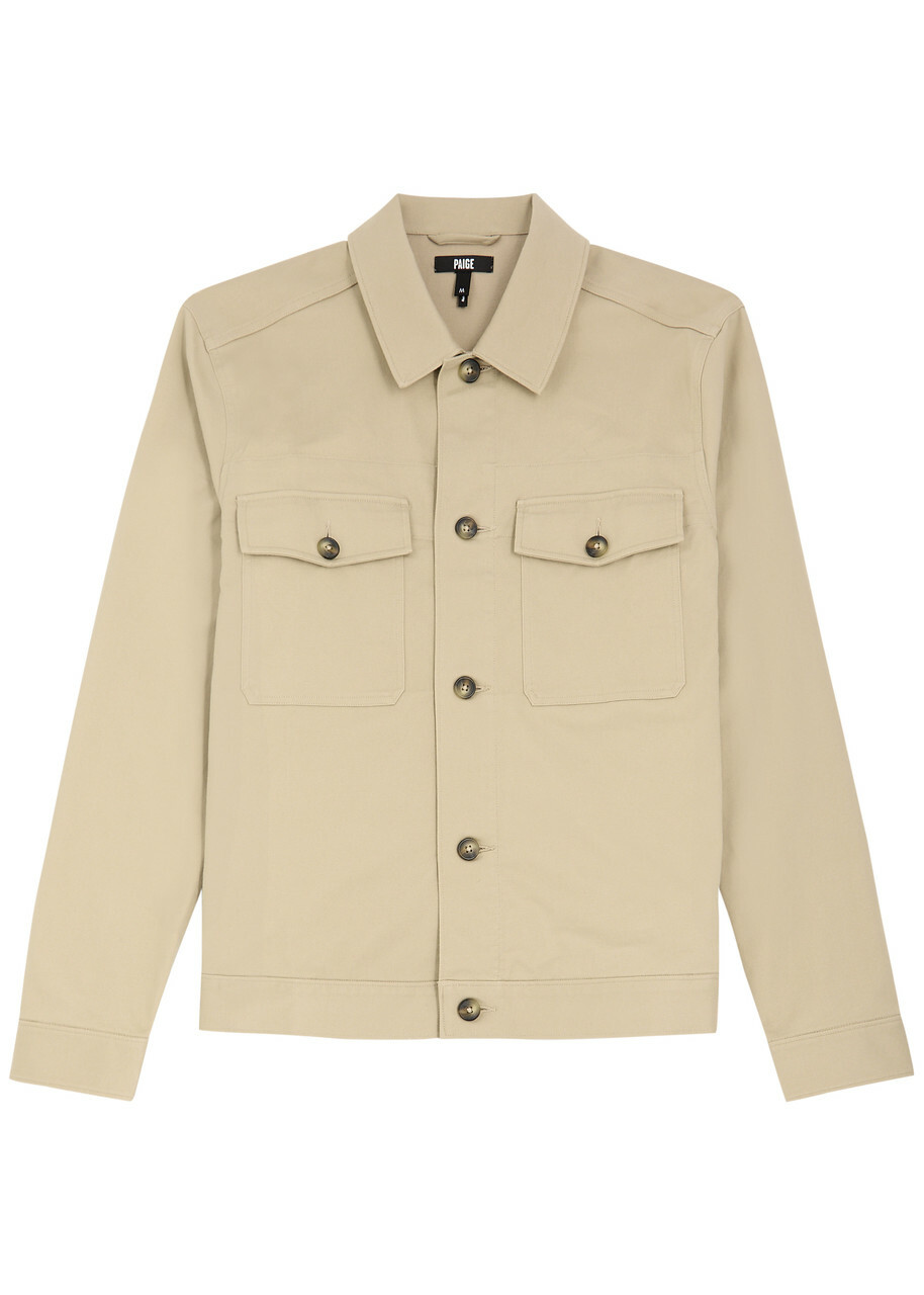 Paige Alfred Stretch-cotton Jacket Cream