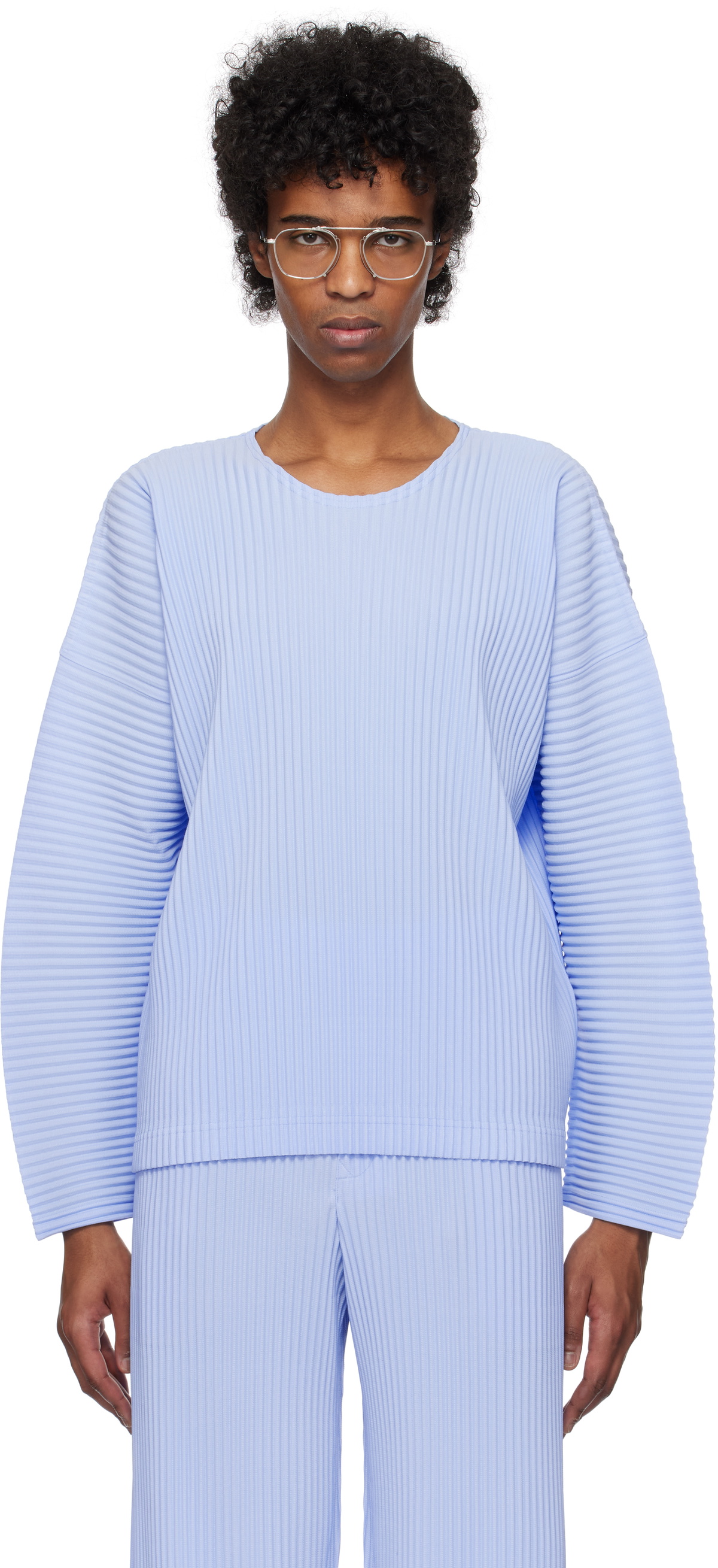 HOMME PLISSÉ ISSEY MIYAKE Blue Monthly Color January T-shirt Homme