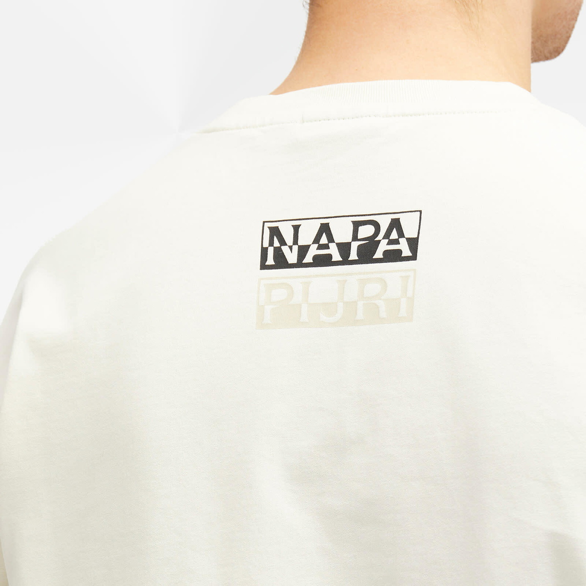 Napapijri Men's Jaman Logo Crew Sweatshirt in Beige Dimity