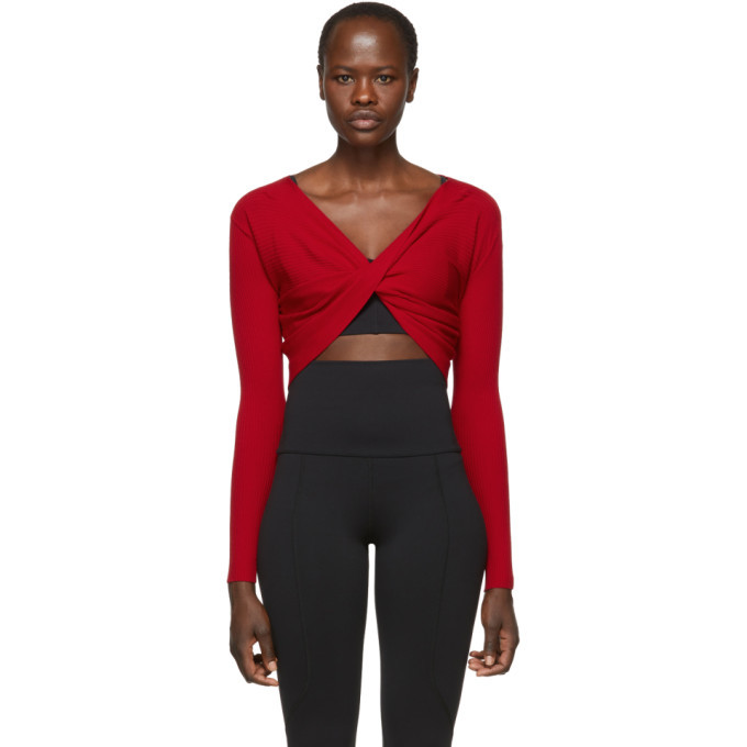 Live the Process Red Knit Cross Body Sweater Live the Process