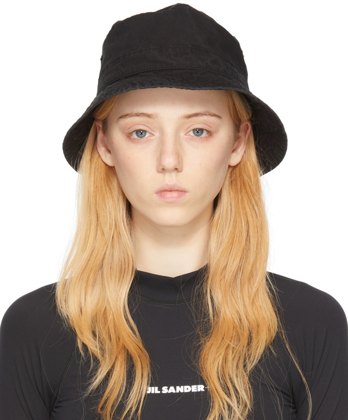 Photo: Jil Sander Black Cotton Bucket Hat