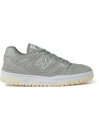 New Balance - 550 Leather-Trimmed Suede and Mesh Sneakers - Gray