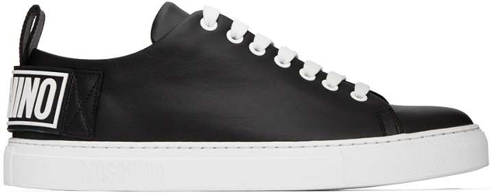 Photo: Moschino Black Logo Patch Sneakers