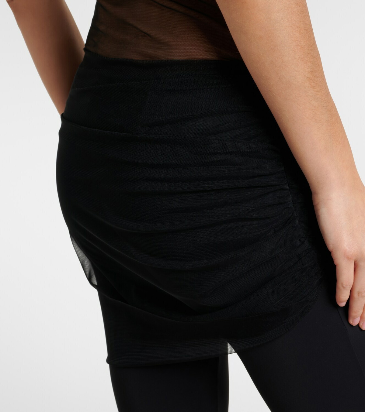 Nensi Dojaka Cropped tulle-trimmed leggings