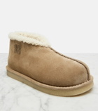 Miu Miu Shearling-lined suede ankle boots