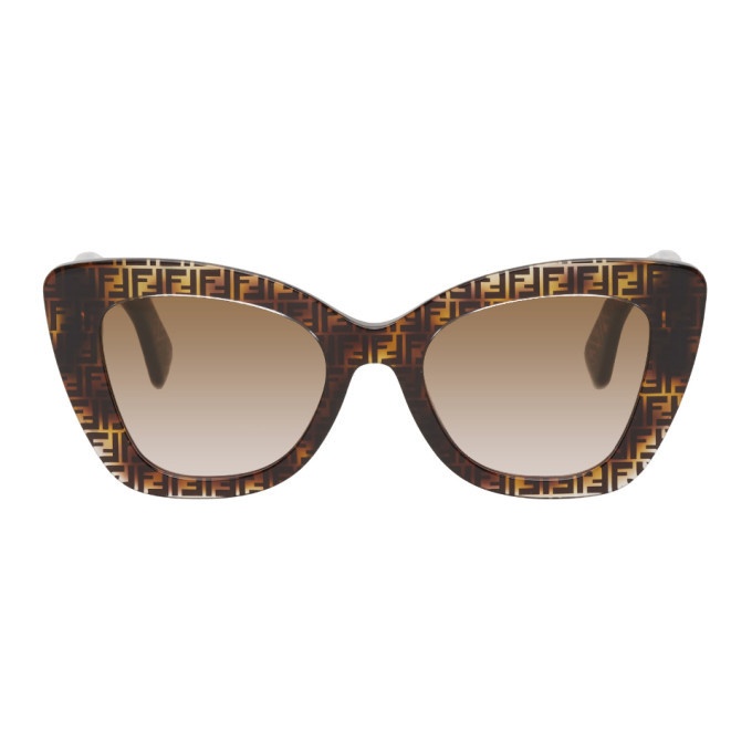 Fendi Tortoiseshell F Is Fendi Cat-Eye Sunglasses Fendi