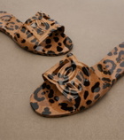 Dolce&Gabbana DG leopard-print slides